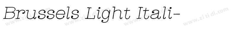 Brussels Light Itali字体转换